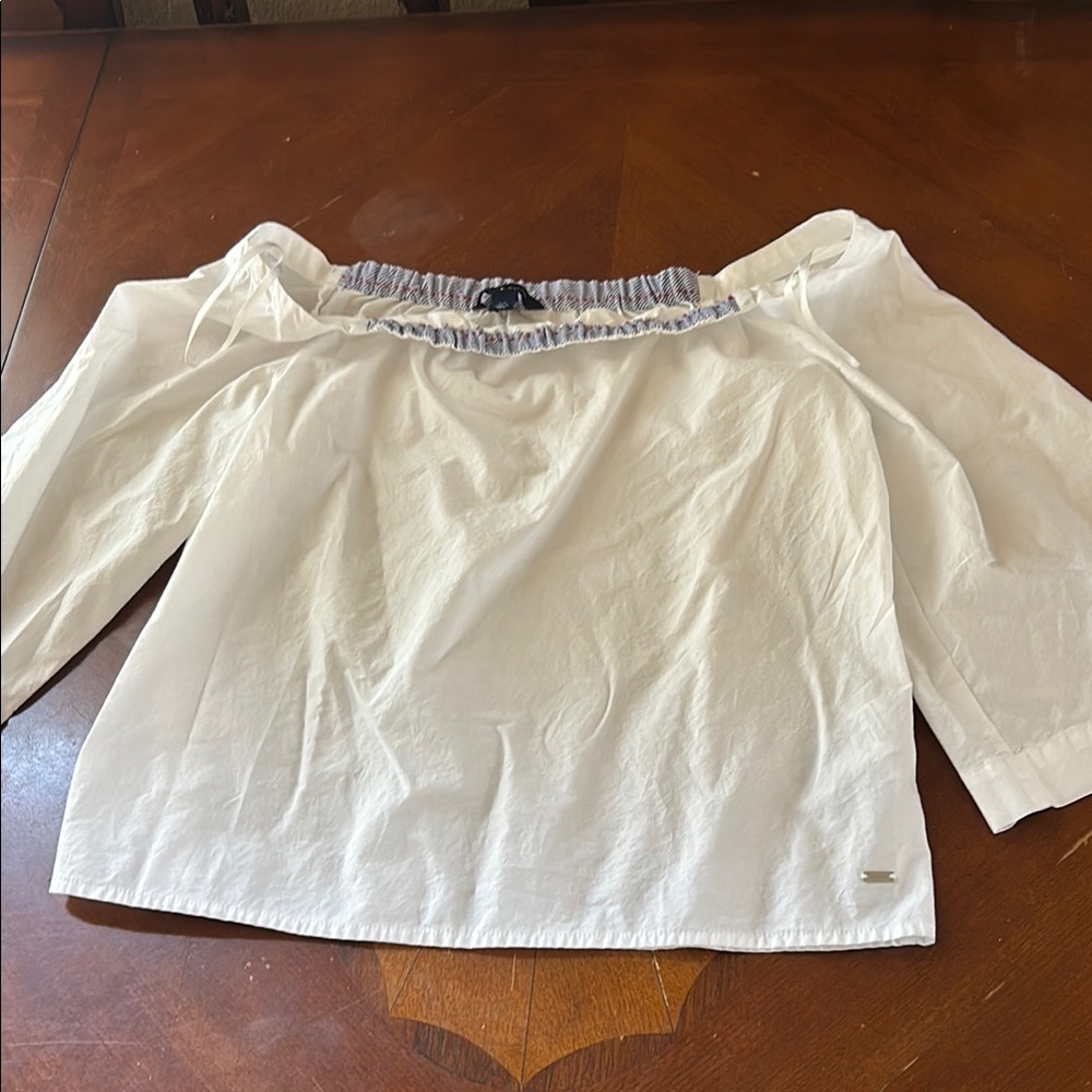 White Off-Shoulder Women's Top